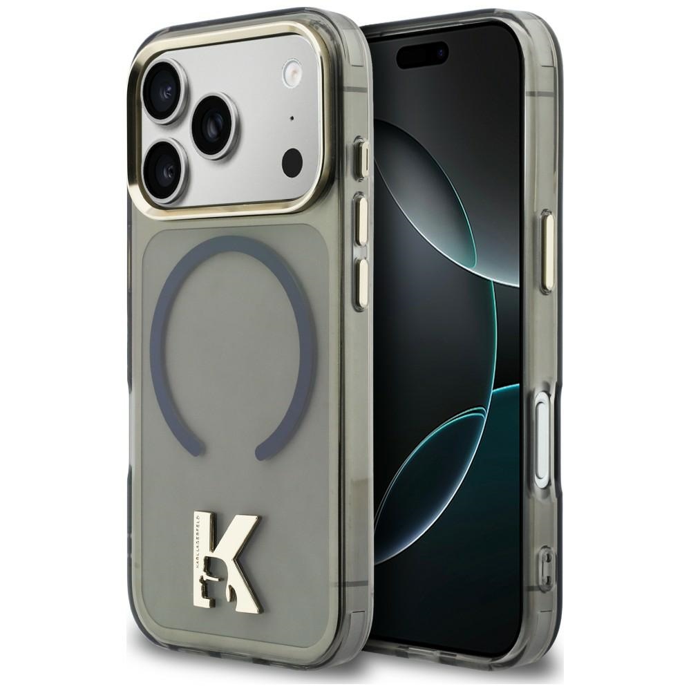 Karl Lagerfeld IML K Head Logo MagSafe Suojakuori iPhone 17 Pro Max:lle - Musta