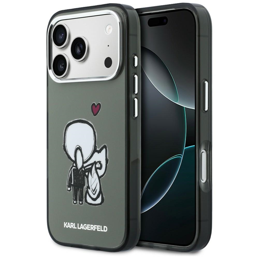 Karl Lagerfeld Karl & Choupette MagSafe -suojakuori iPhone 17 Pro Maxille - musta