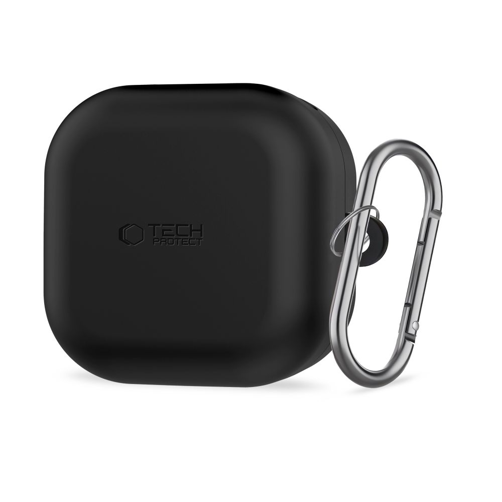 Tech-Protect Silikoninen Hook Suojakuori Samsung Galaxy Buds 4 / 4 Prolle - Musta