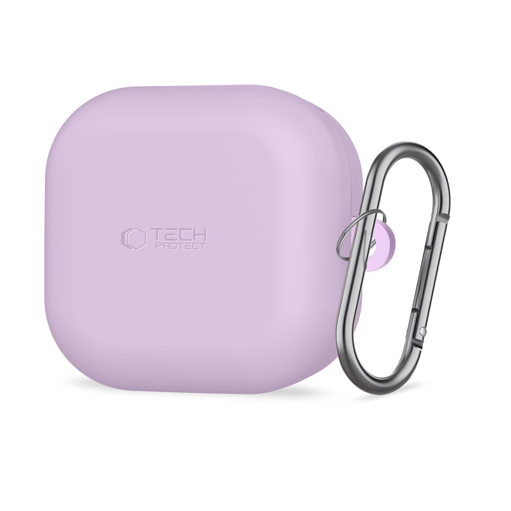 Tech-Protect Silicone Hook -suojakuori Samsung Galaxy Buds 4 / 4 Pro:lle violetti