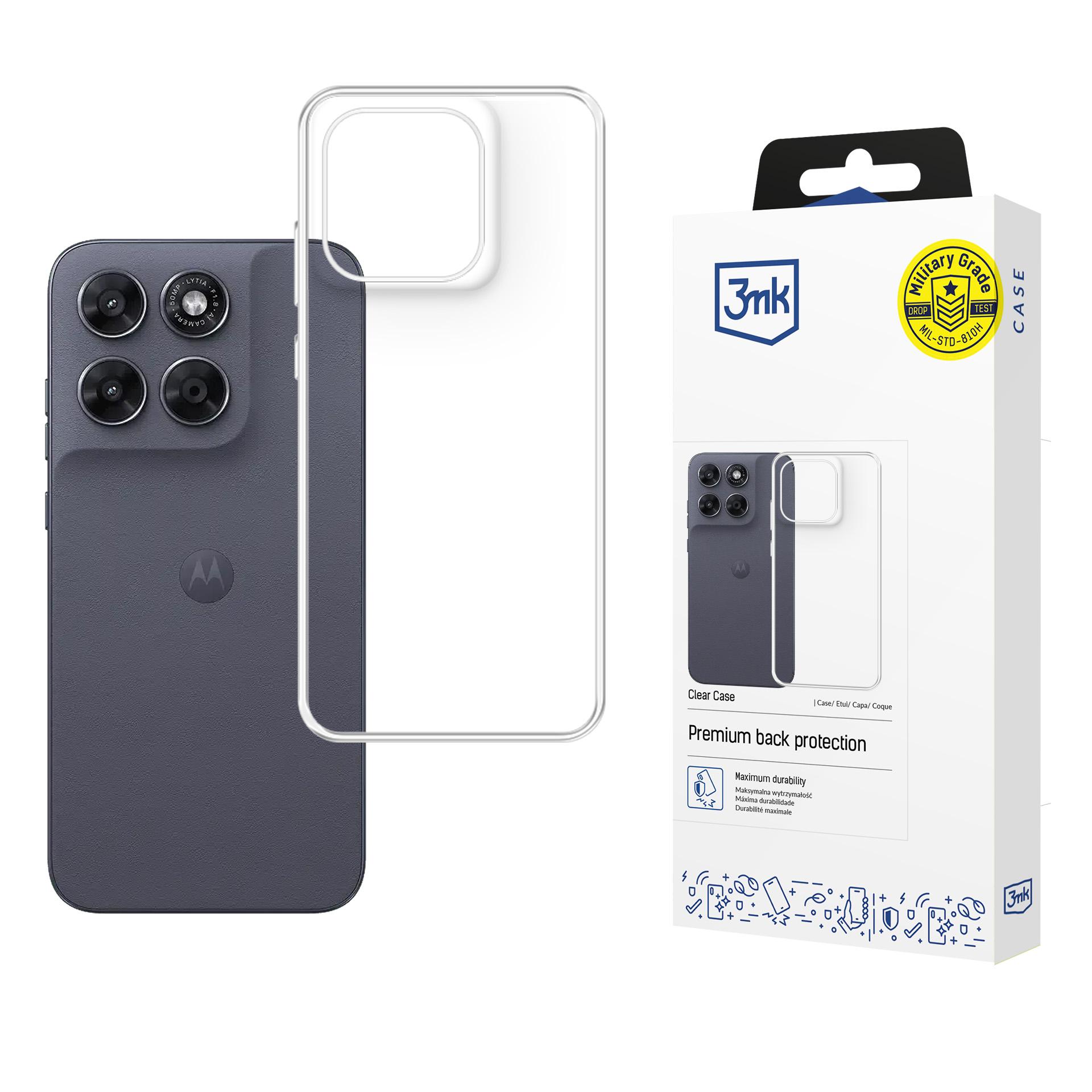 3mk Clear Case -suojakuori Motorola Moto G67 / Moto G77:lle, läpinäkyvä