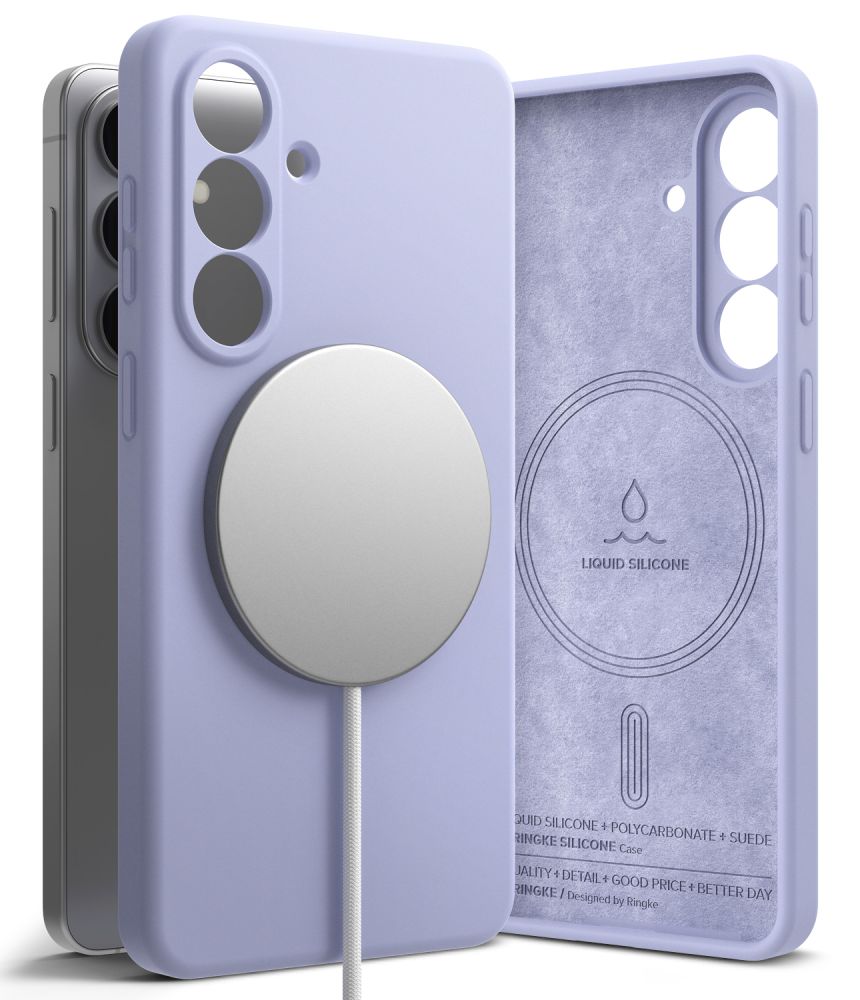 Ringke Silikoninen MagSafe Suojakuori Samsung Galaxy S26:lle violetti