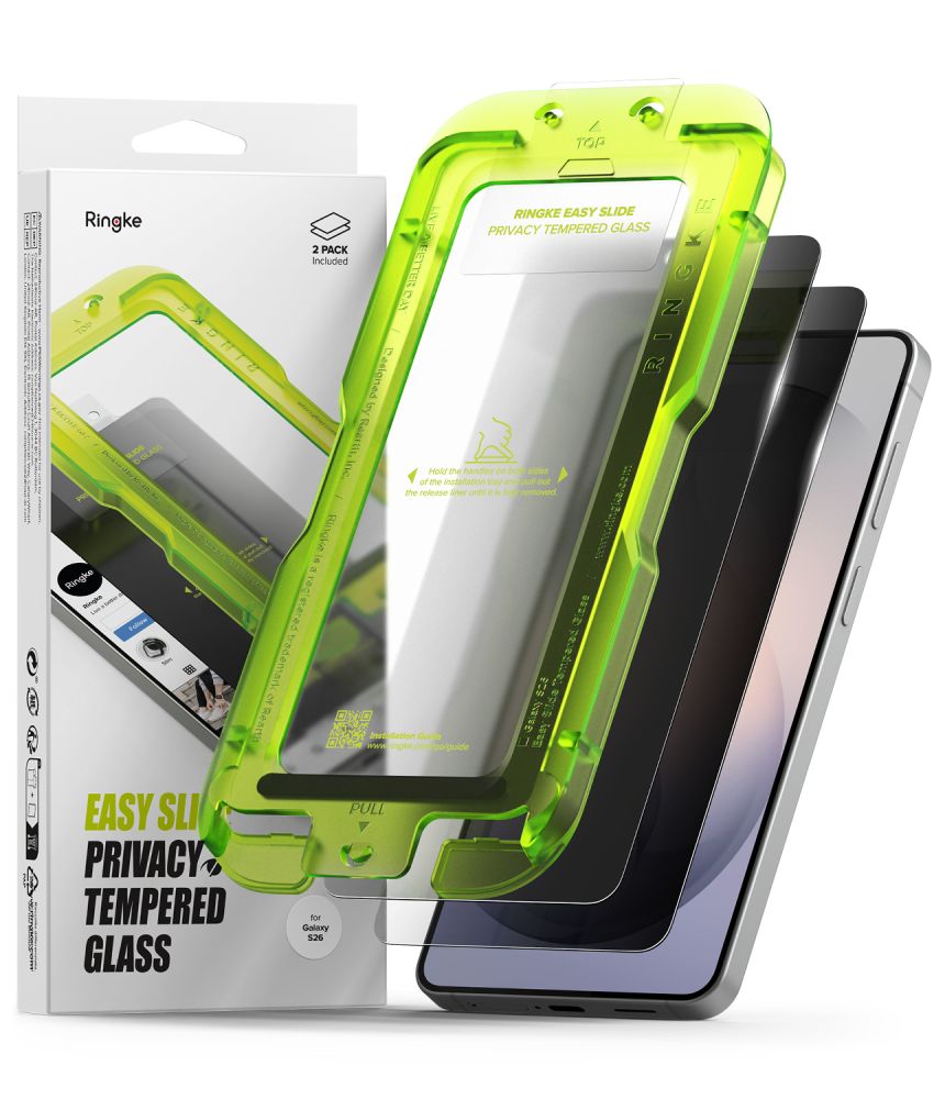Ringke Easy Slide Privacy Karkaistu lasi 2 kpl Samsung Galaxy S26:lle