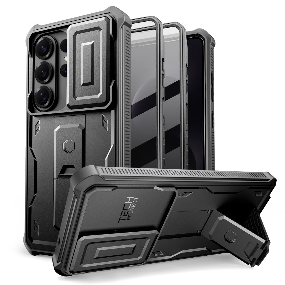 Tech-Protect Kevlar Cam+ -suojakuori Samsung Galaxy S26 Ultra:lle musta