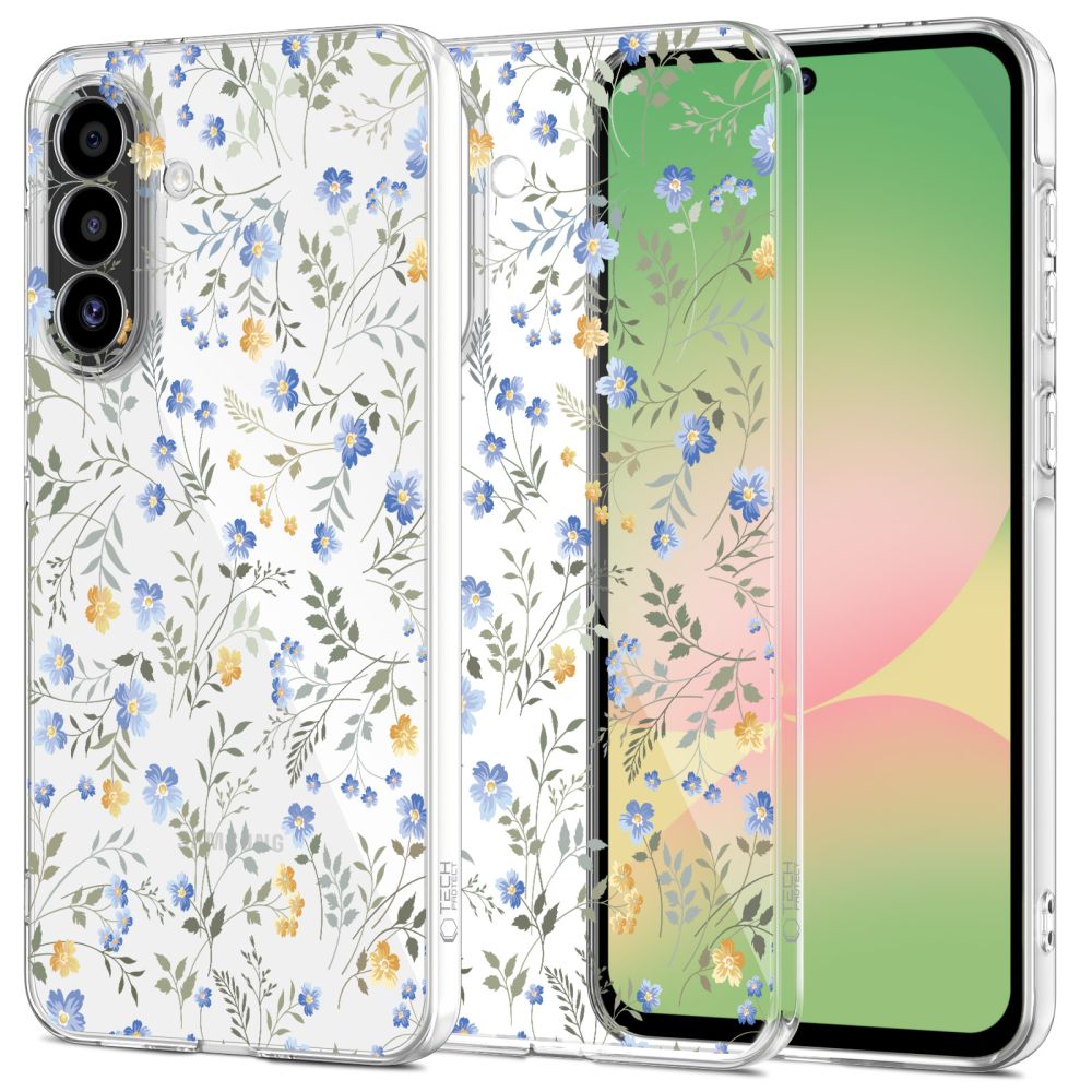 Tech-Protect FlexAir -suojakuori Samsung Galaxy A57 5G:lle monivärinen kukkakuvio