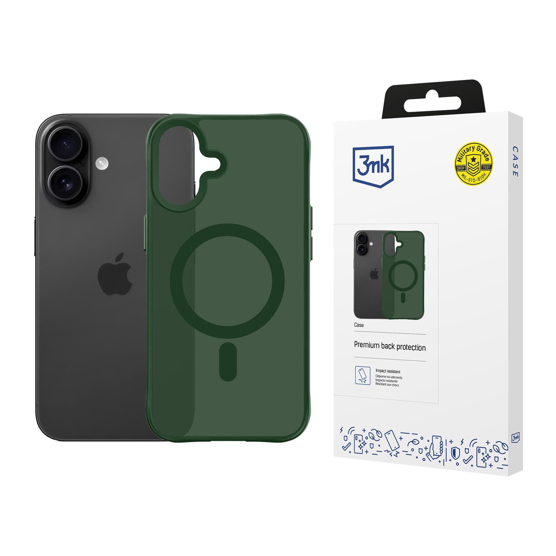 3mk Smoke MagCase iPhone 17:lle vihreä-puoliläpinäkyvä
