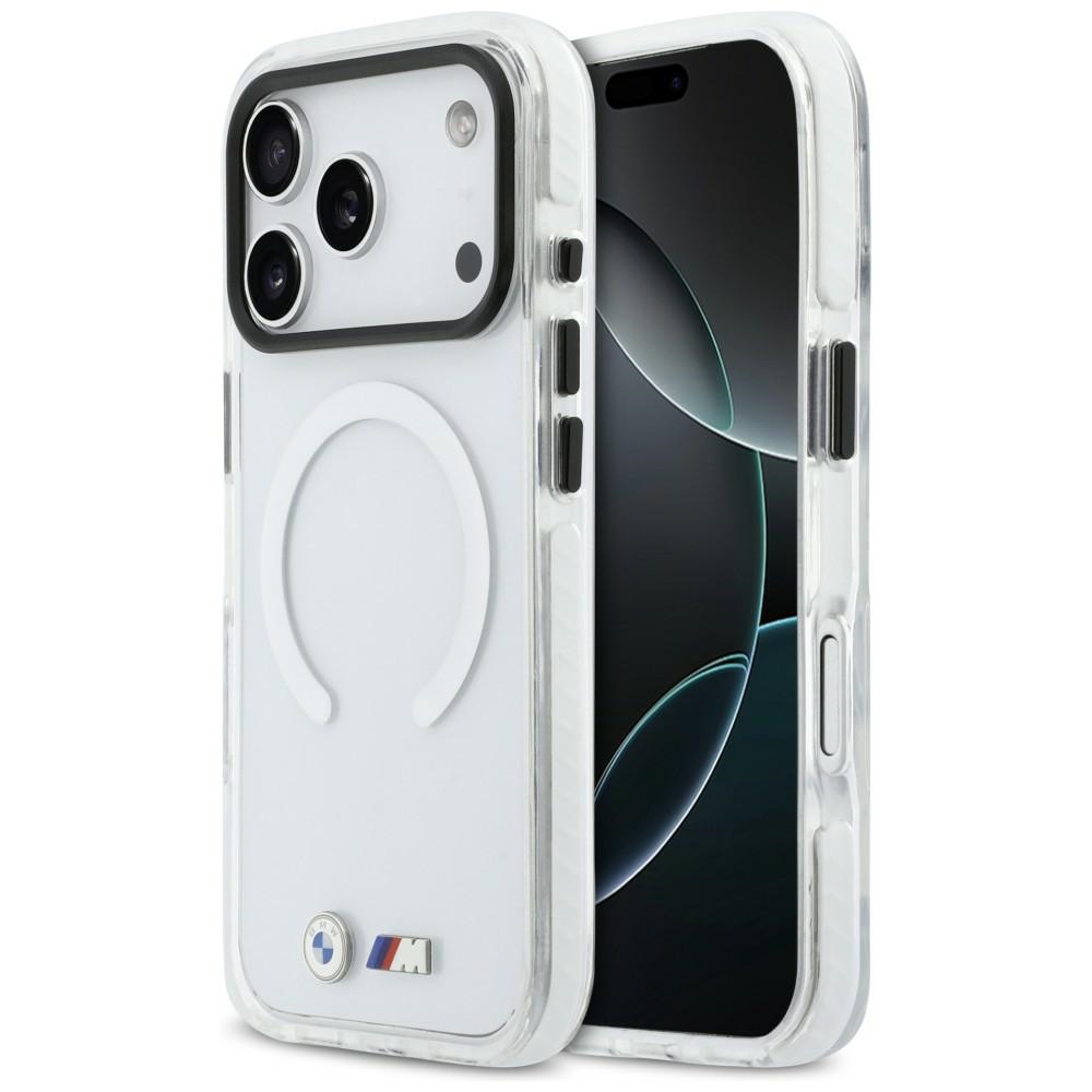 BMW M IML Shockproof Metal Logos MagSafe Suojakuori iPhone 17 Pro Max:lle läpinäkyvä