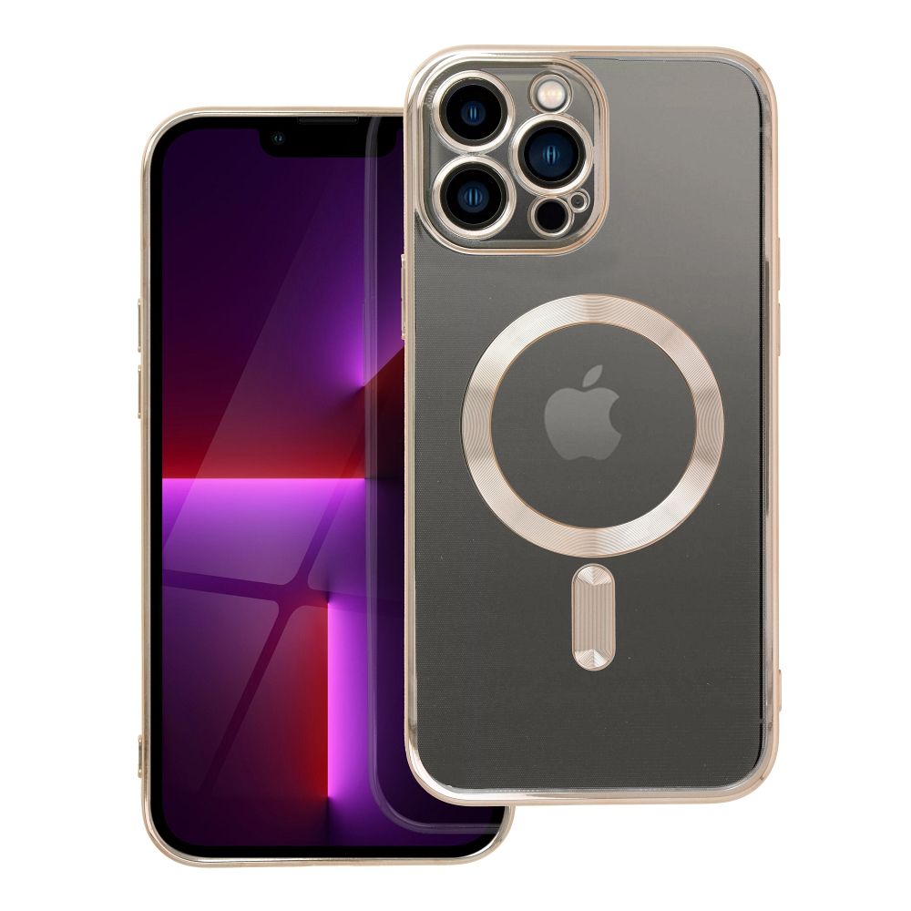 Suojakuori iPhone 13 PRO MAX:lle Electro Mag Cover yhteensopiva MagSafe-version kanssa kultainen