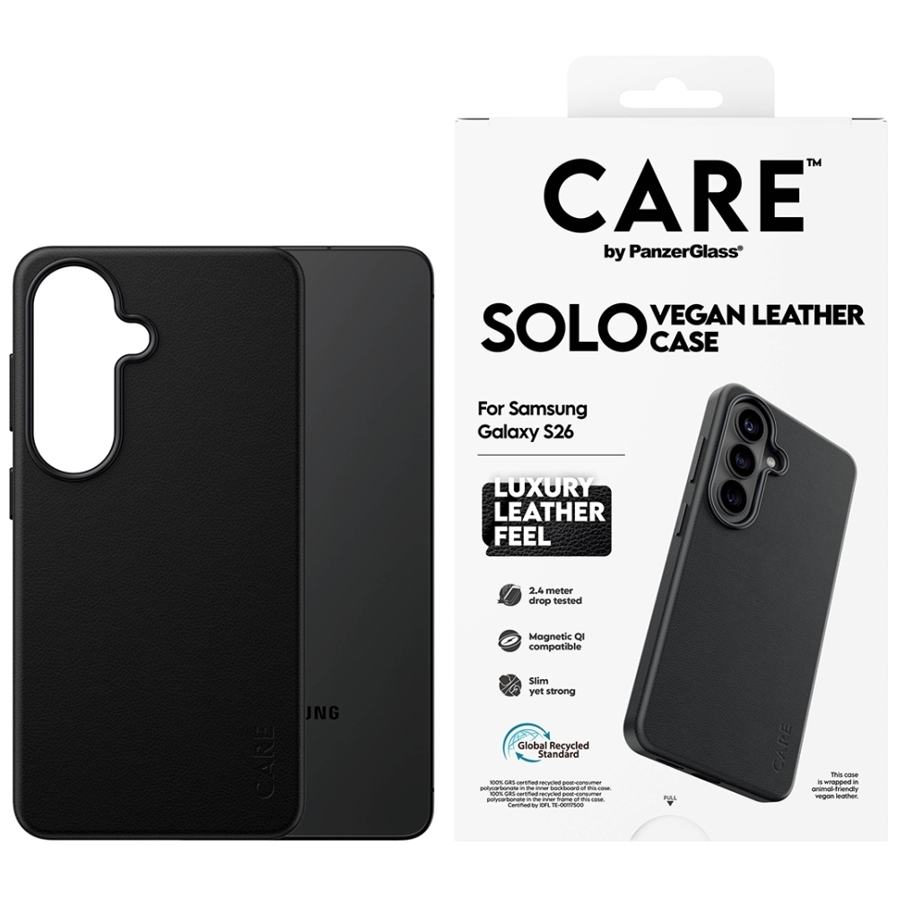 CARE by PanzerGlass Solo suojakuori Samsung Galaxy S26 musta