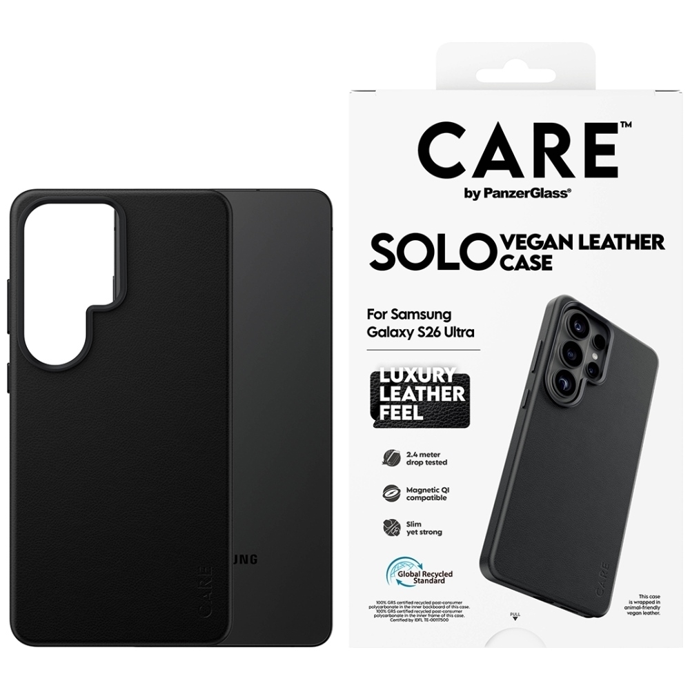 CARE by PanzerGlass Solo Qi suojakuori Samsung Galaxy S26 Ultra musta