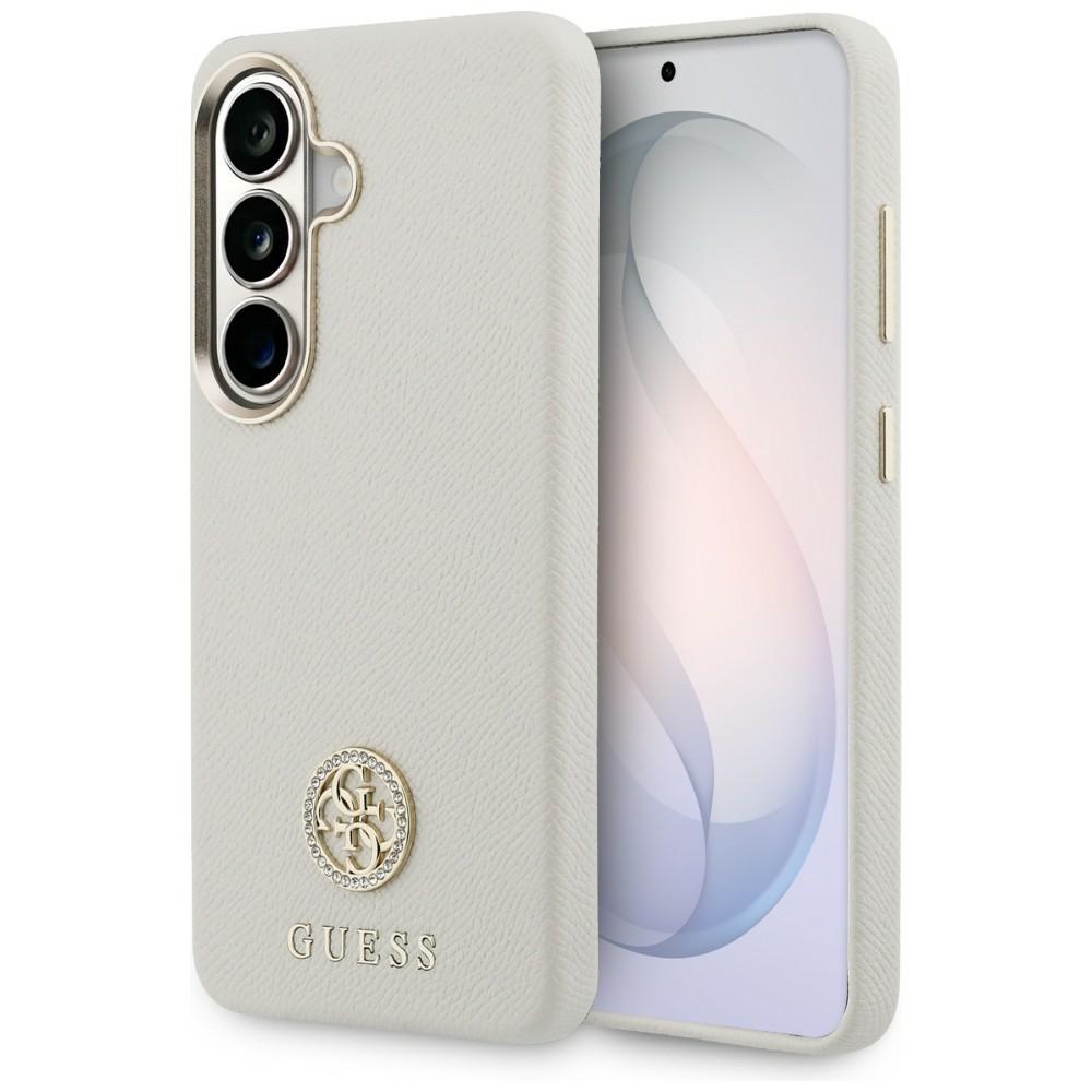 Guess Suojakuori Rhinestone Round Logo MagSafe Samsung Galaxy S26:lle beige