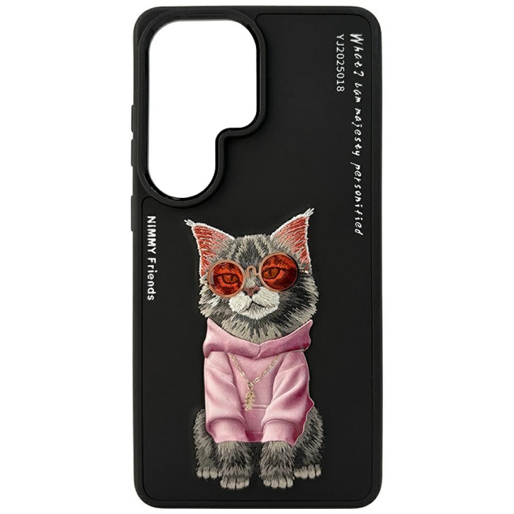 Nimmy Glasses Cool Cat -suojakuori Samsung Galaxy S26 Ultralle - musta