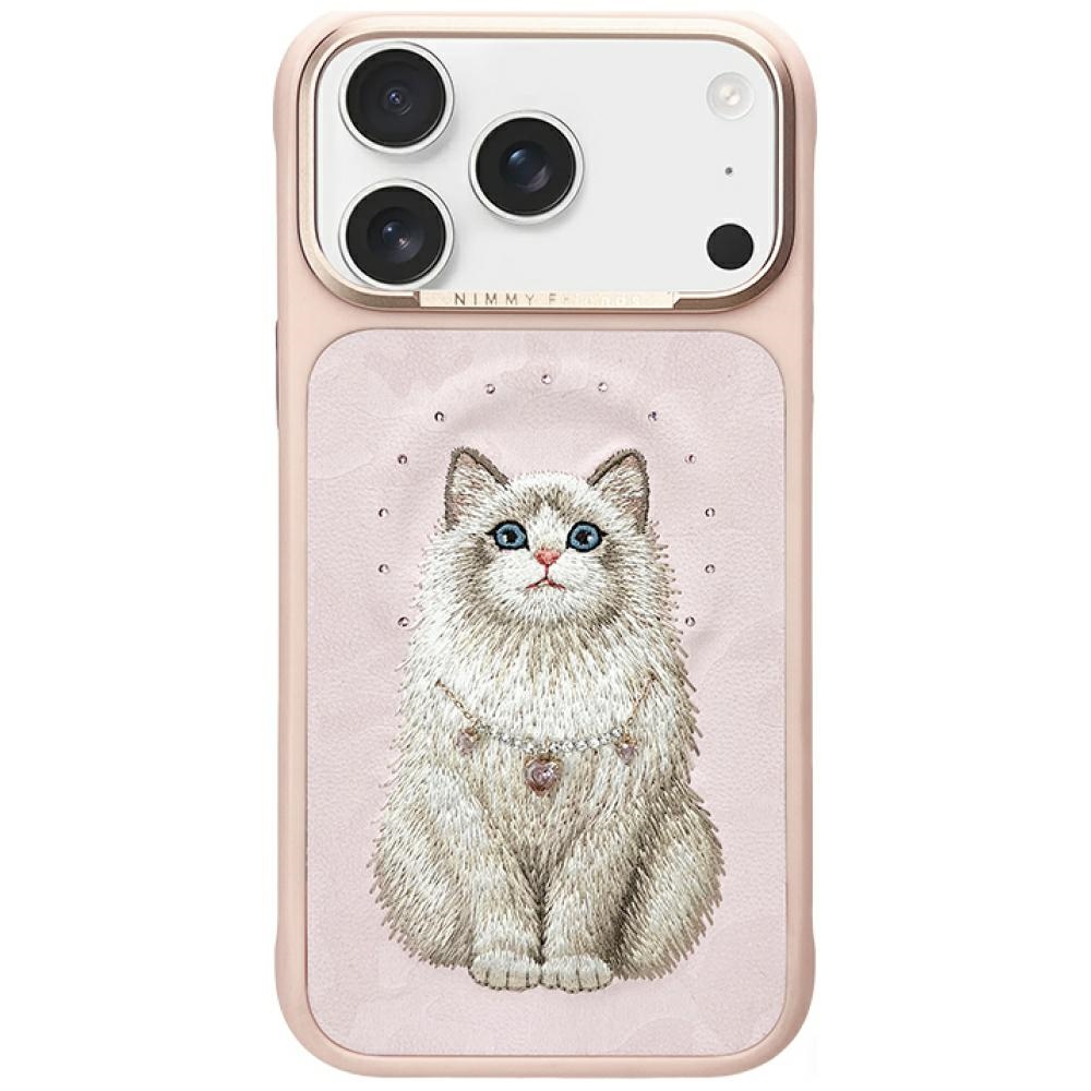 Nimmy Lucky Fashion Cat MagSafe Suojakuori iPhone 17 Pro - Vaaleanpunainen