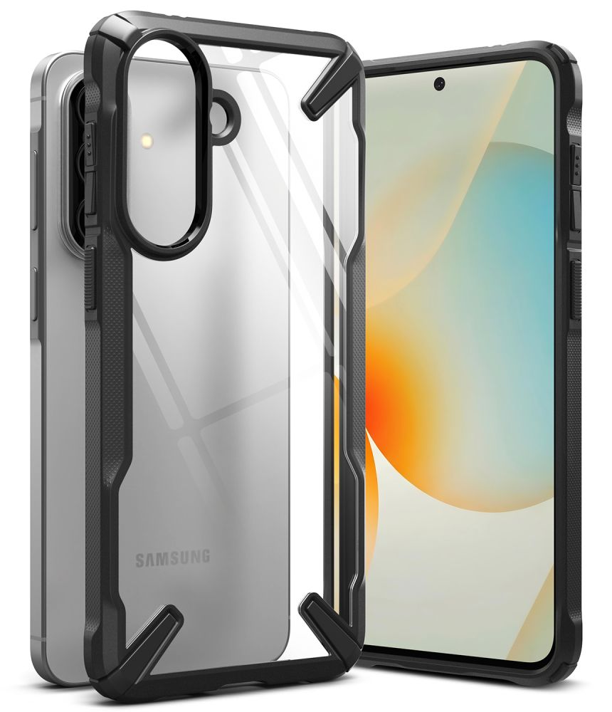 Ringke Fusion X Suojakuori Samsung Galaxy A57 5G:lle - kirkas ja musta