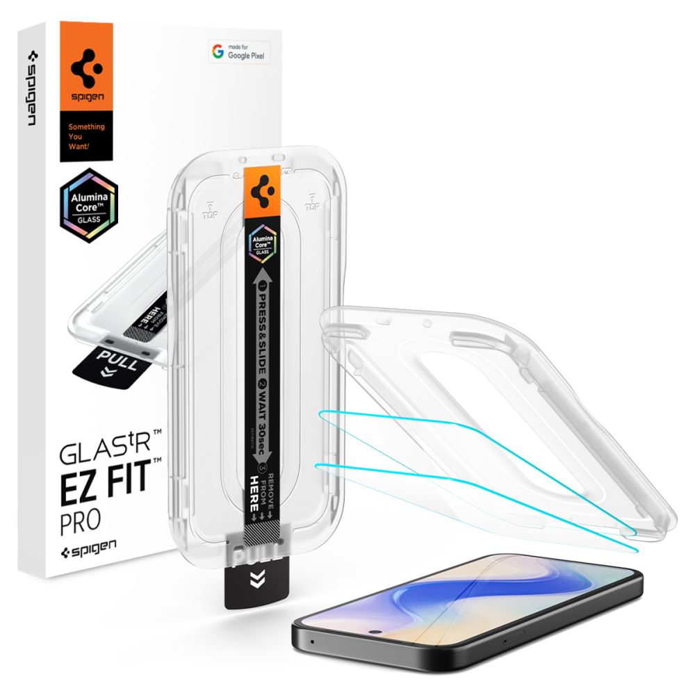 Spigen Glas.tR EZ Fit Pro 2 kpl Karkaistu lasi Näytönsuoja Google Pixel 10A:lle