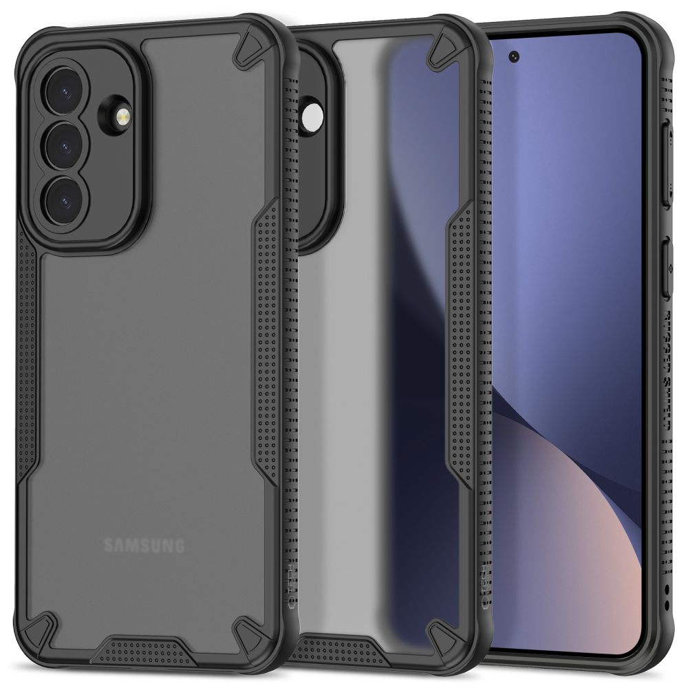 Tech-Protect Rugged Shield -suojakuori Samsung Galaxy A57 5G:lle - läpikuultava musta