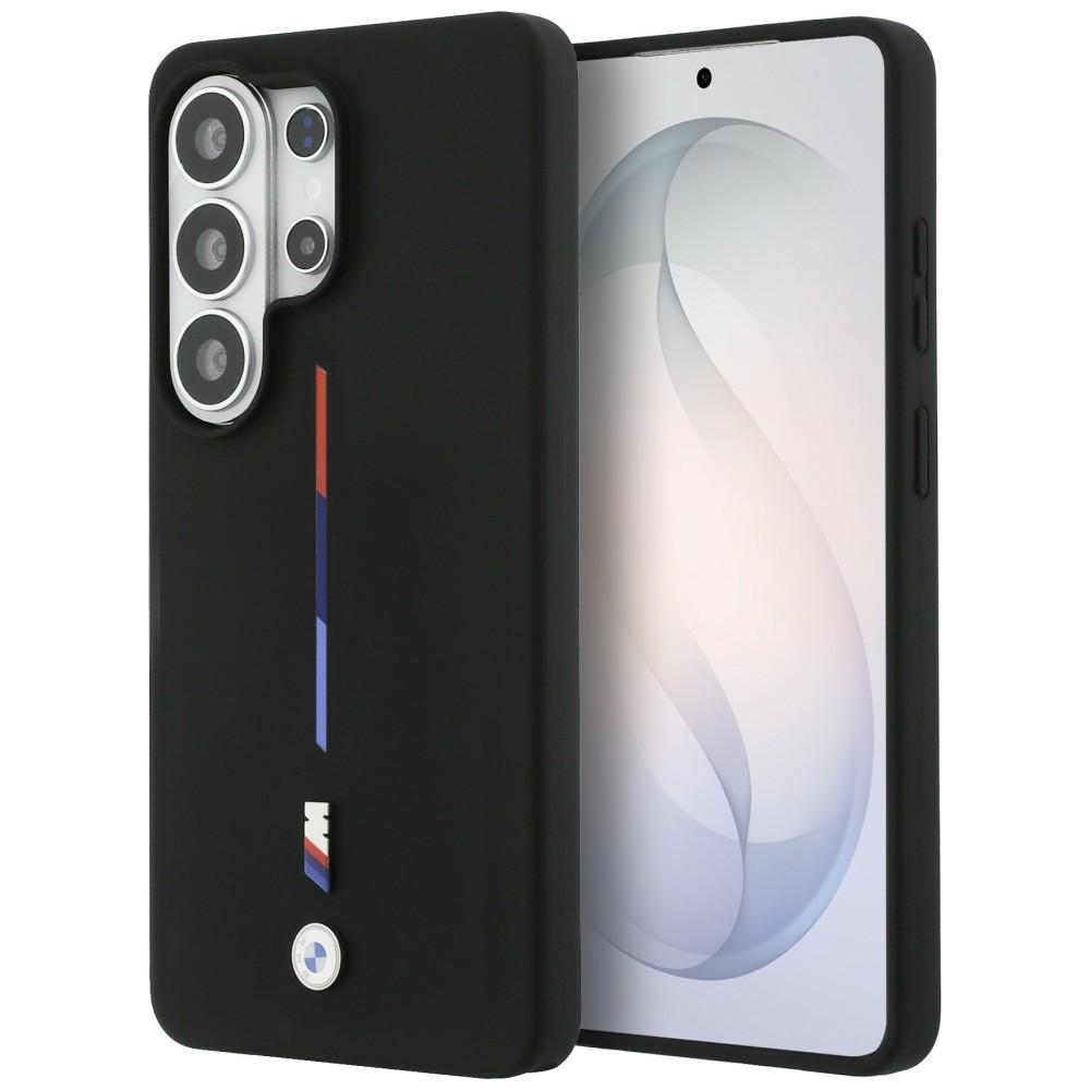 BMW M Silicone Tricolor Line MagSafe -suojakuori Samsung Galaxy S26 Ultralle, musta