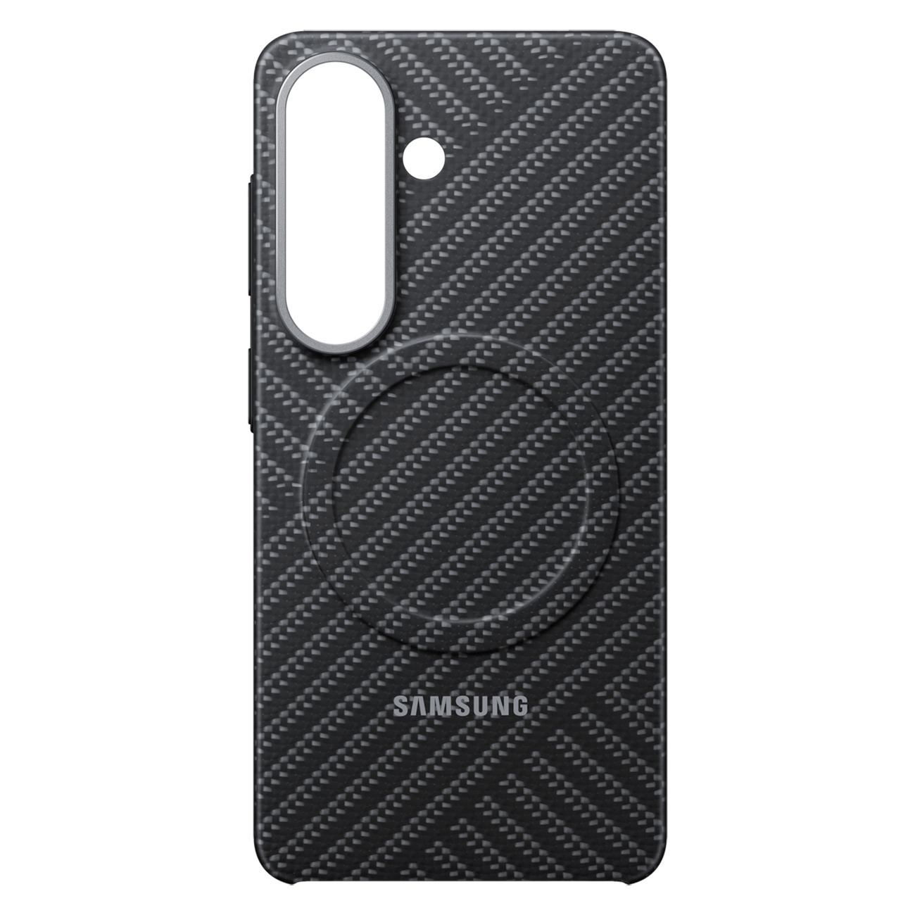 Samsung Carbon Magnet -suojakuori Samsung Galaxy S26:lle, MagSafe-yhteensopiva - harmaa