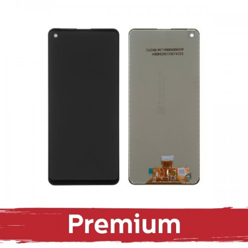 LCD-näyttö Samsung A217 A21s -puhelimelle, musta OEM