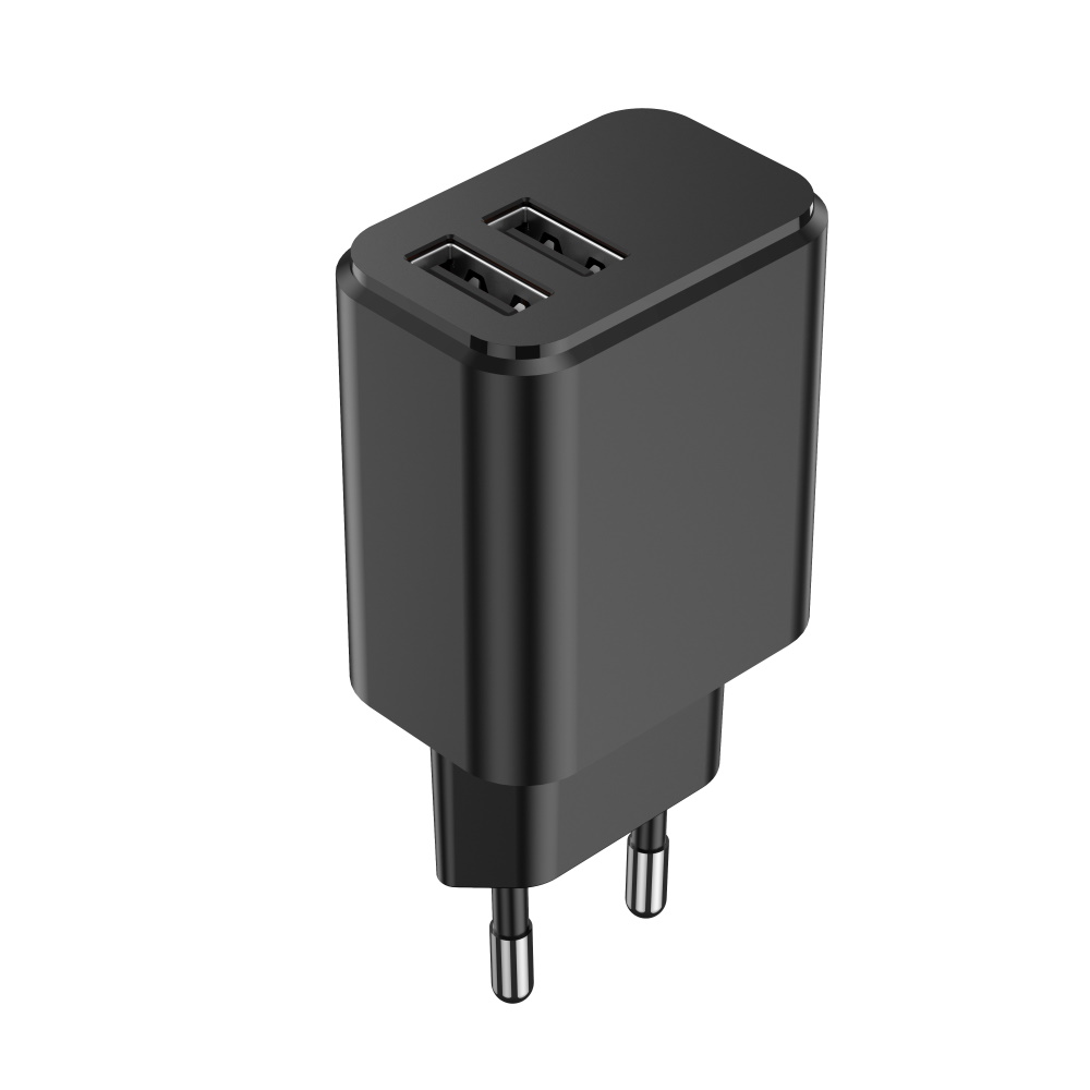 Setty-laturi 2x USB 3A, musta