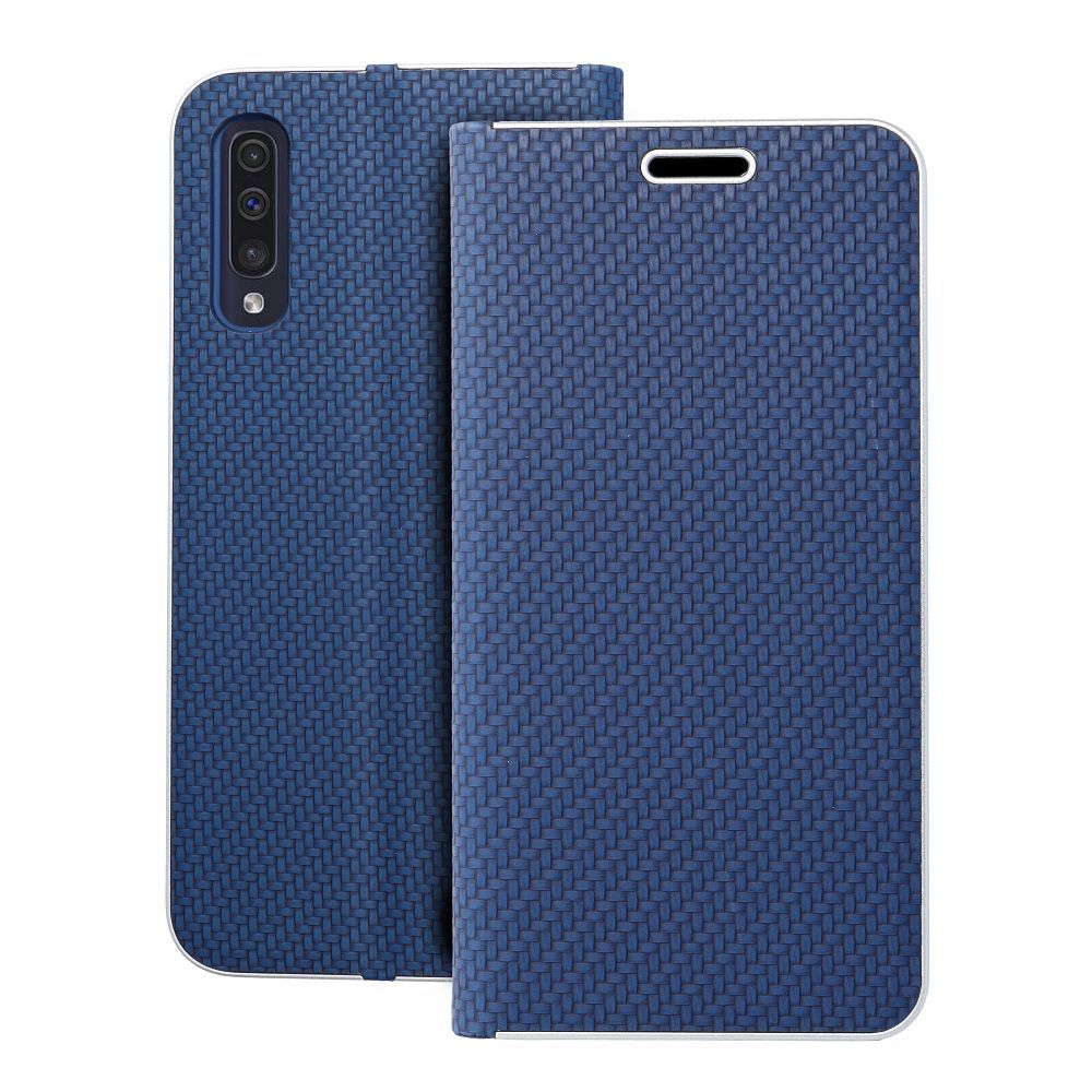 Flip-suojakuori Samsung A50:lle Luna Book Carbon sininen