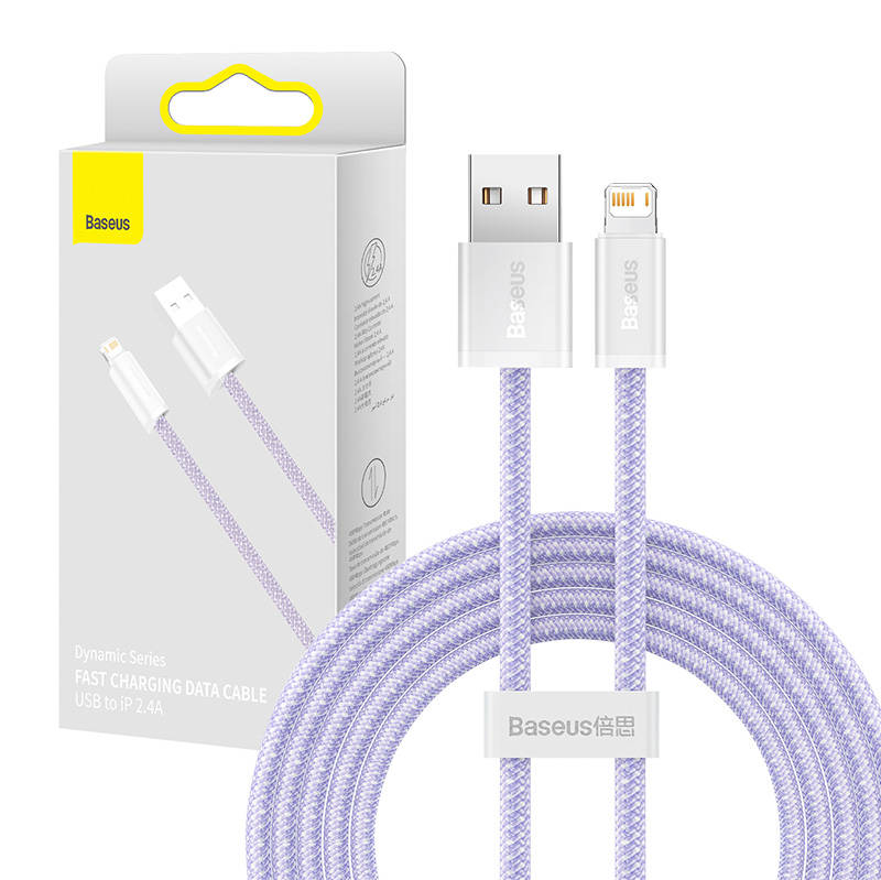 Baseus Dynamic Kaapeli USB - Lightning, 2,4A, 2m (violetti)
