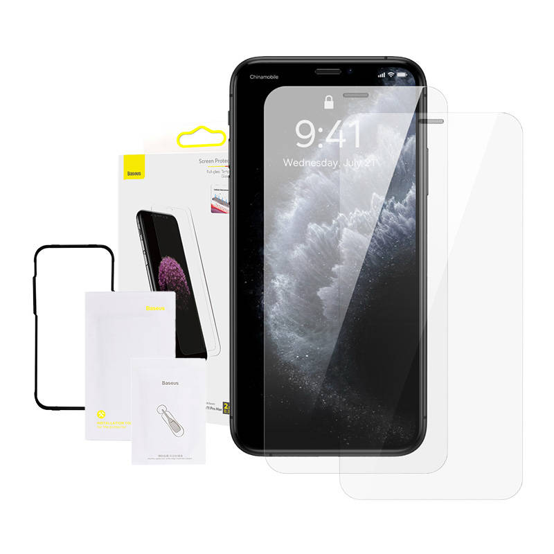 Baseus 0.3mm Full-glass karkaistu lasikalvo (2kpl pakkaus) iPhone XS Max / 11 Pro Max 6.5inchille