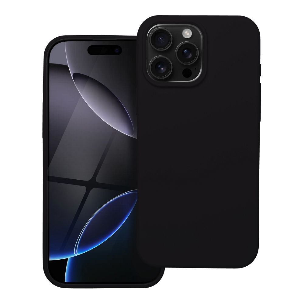 Silikoninen suojakuori iPhone 16 PRO MAX:lle musta