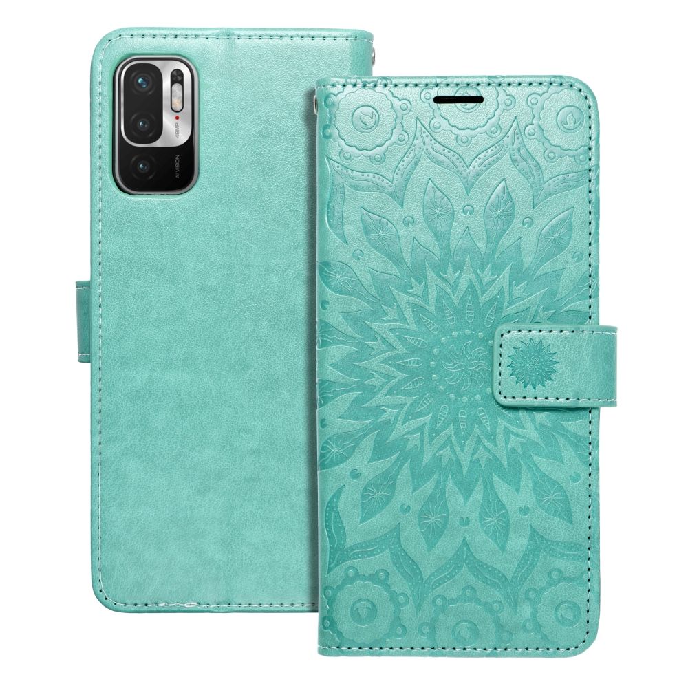 MEZZO Book-suojakuori Xiaomi Redmi Note 10 5G / Poco M3 Pro / Poco M3 Pro 5G:lle mandala vihreä