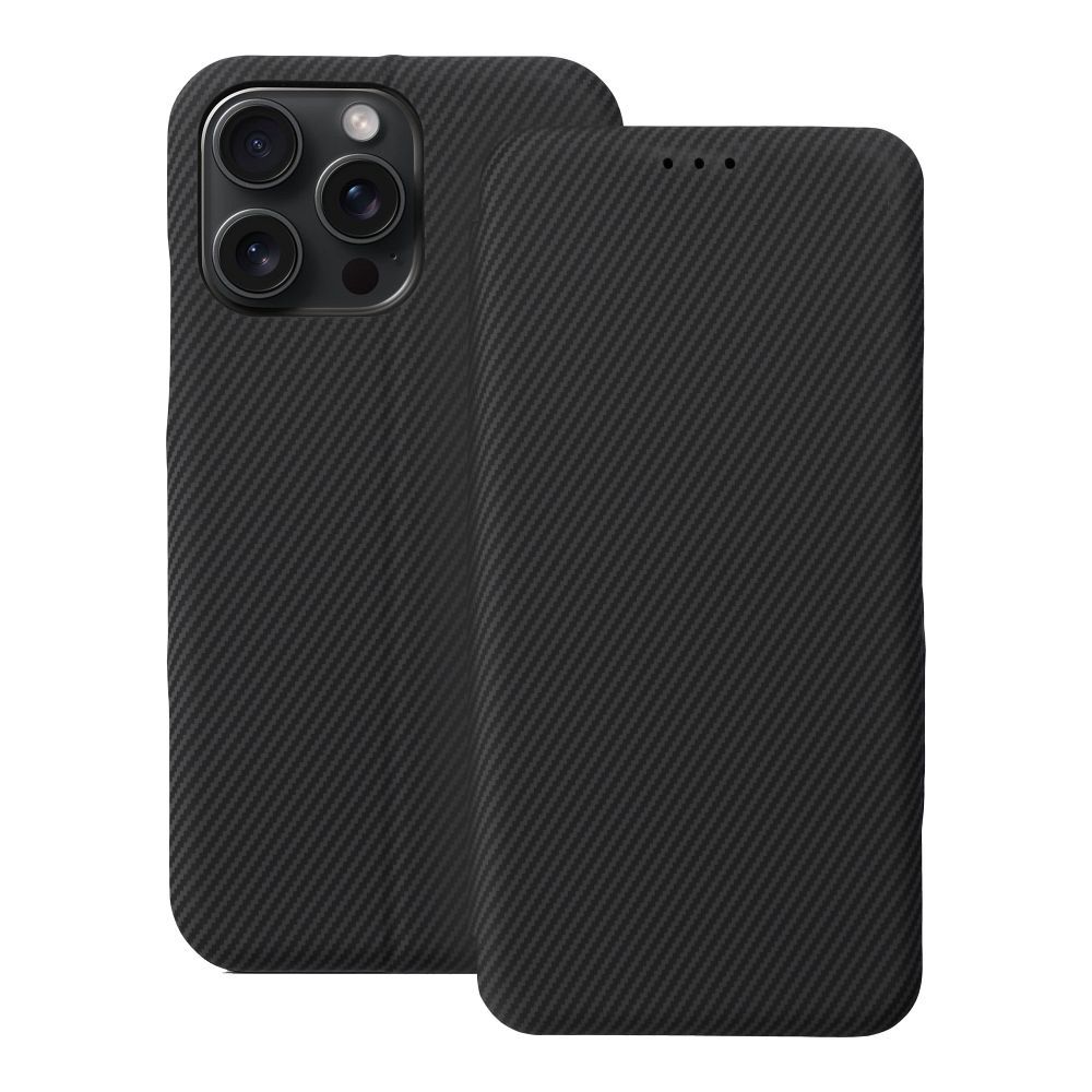 Flip-suojakuori iPhone 15 PRO MAX:lle Folio Side Magnet musta