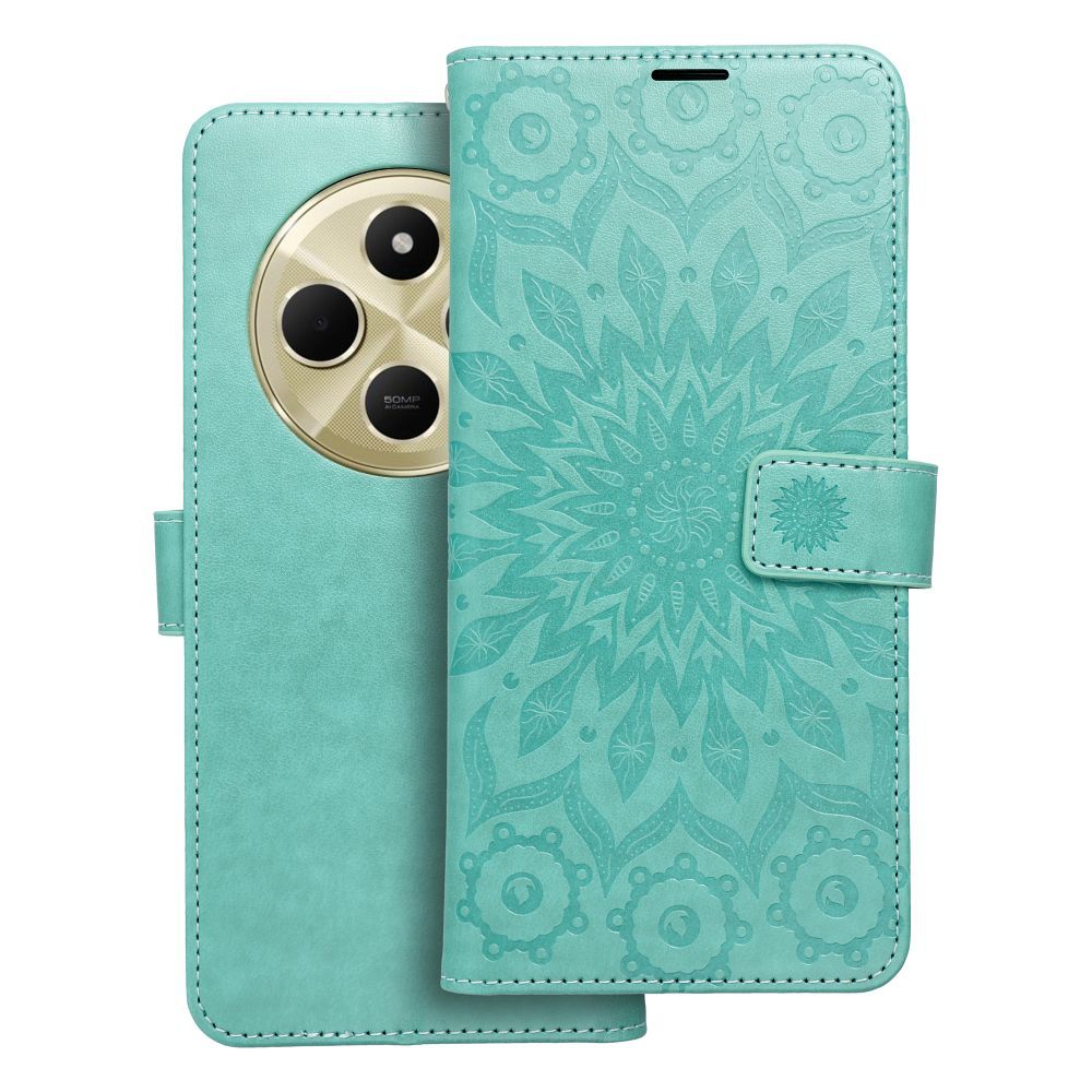 MEZZO kirjakotelo XIAOMI Redmi 14C:lle mandala vihreä