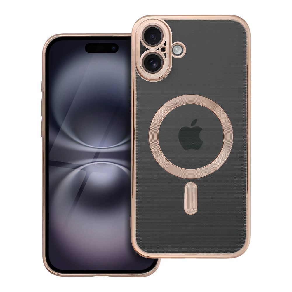 Suojakuori iPhone 16 PLUS:lle Electro Mag Cover yhteensopiva MagSafe-version kanssa ruskea