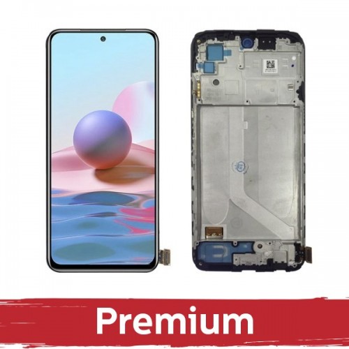 LCD-näyttö Xiaomi Redmi 10:lle musta kehyksellä OEM