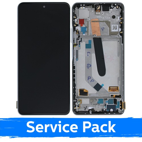LCD-näyttö yhteensopiva Xiaomi Poco F3:n (Mi 11X / Mi 11i) kanssa kehyksellä / Arctic White / (Service Pack)