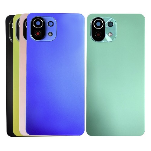 Back Cover Compatible With Xiaomi Mi 11 Lite 4G (5G / NE) / Jazz Blue / (with camera lens) HQ