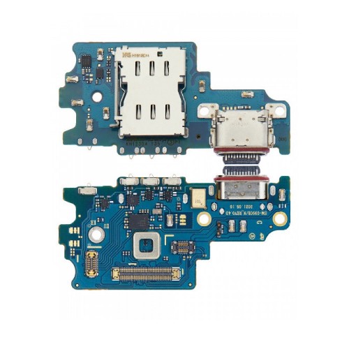 Charging Port Compatible With Samsung G990 S21 FE with Flex / Plata OEM