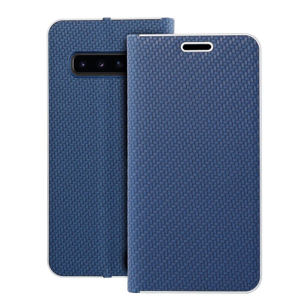 Läppäsuojakuori Samsung S10:lle Luna Book Carbon sininen