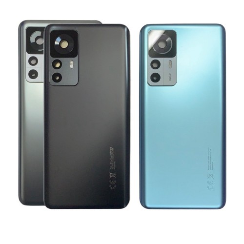 Back Cover Compatible With Xiaomi 12T (12T Pro) / Black / (with camera lens) OEM