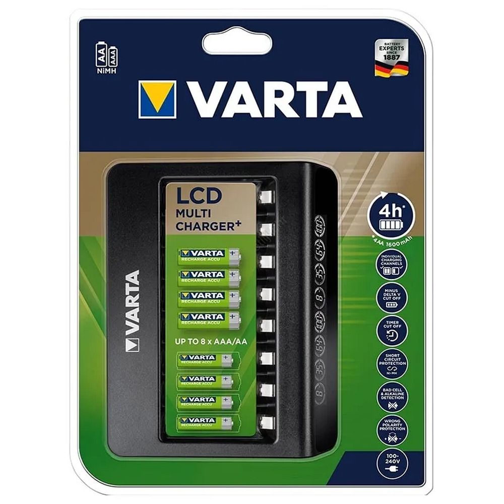 VARTA LCD MULTI CHARGER + 57681 (ilman paristoja)