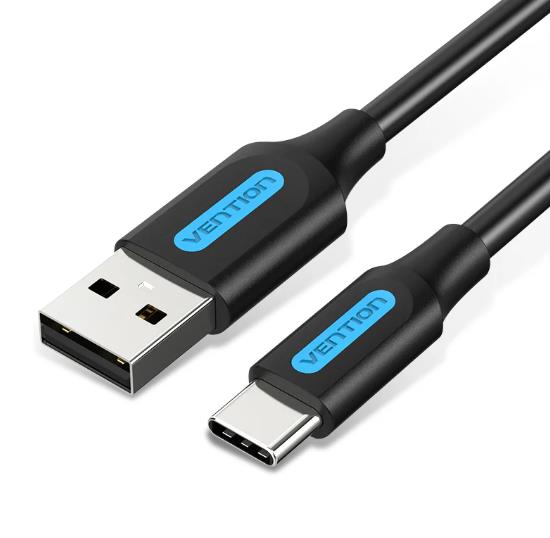 Kaapeli USB-C–USB2.0/0,25M musta COKBC VENTION