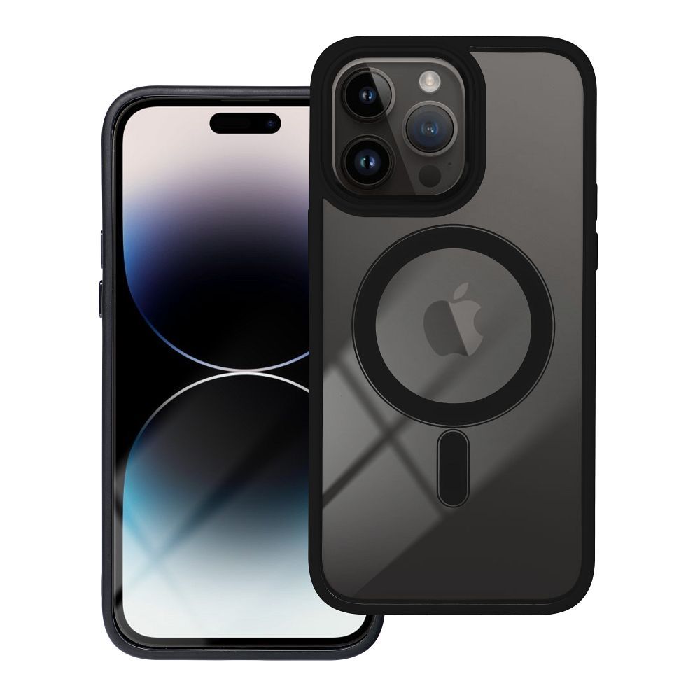 Suojakuori iPhone 14 PRO MAX:lle Color Edge Mag Cover yhteensopiva MagSafe musta