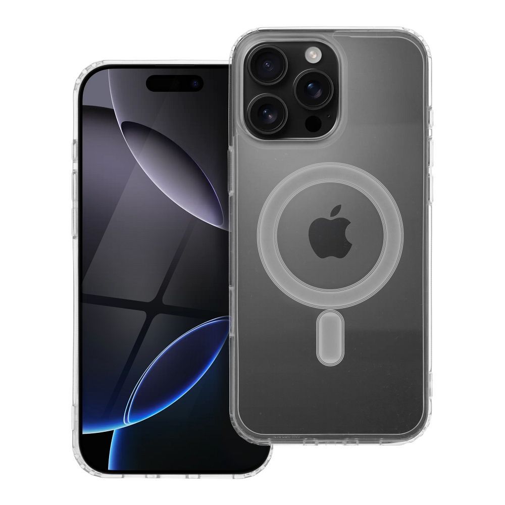 Suojakuori iPhone 16 PRO MAX:lle Clear Mag Cover (MID) yhteensopiva MagSafen kanssa läpinäkyvä