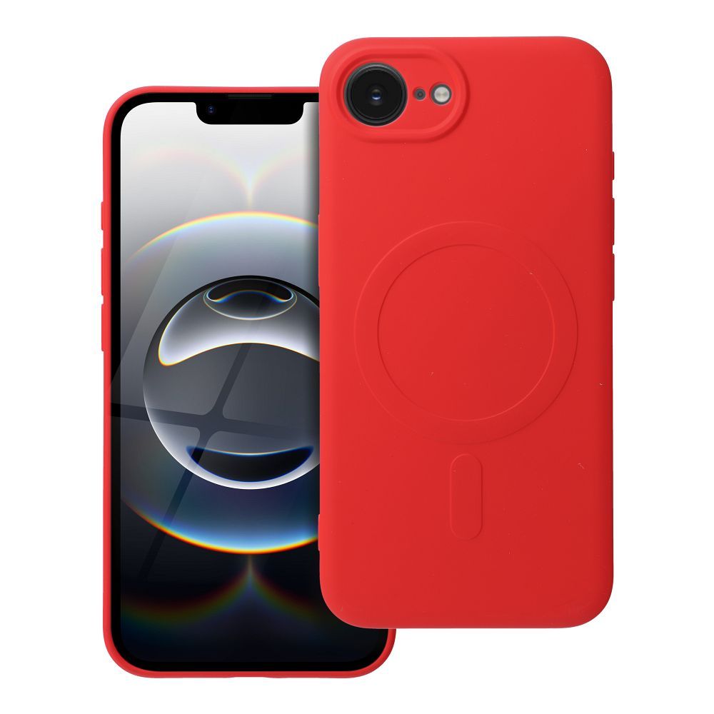 Silikoninen Mag Cover iPhone 16e:lle yhteensopiva MagSafen kanssa punainen