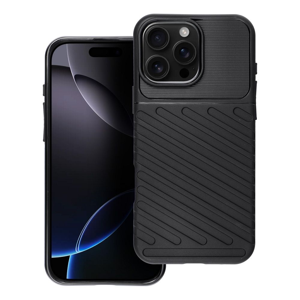 Thunder Suojakuori iPhone 16 PRO MAX:lle musta