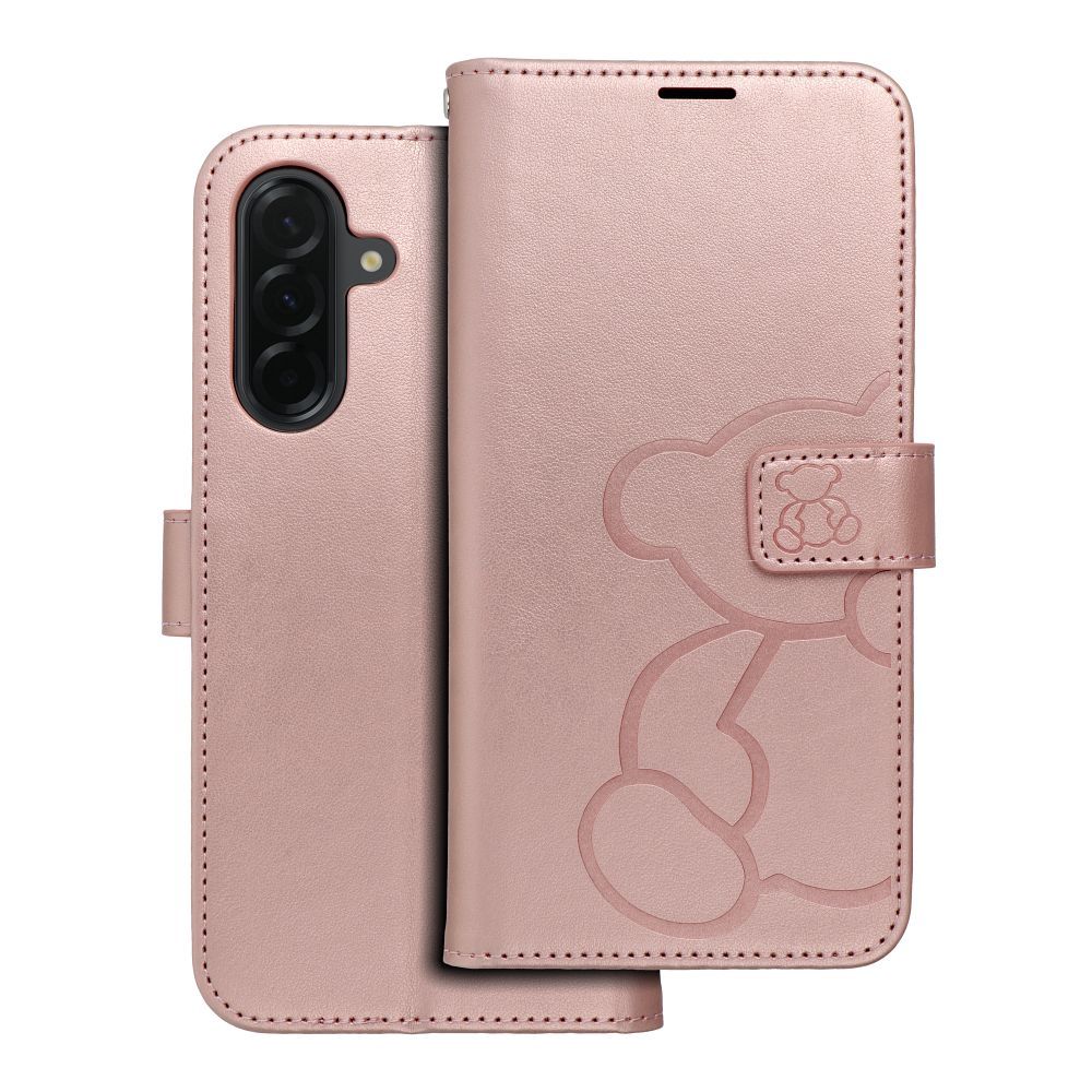 MEZZO-kirjakotelo SAMSUNG A36 5G nalle ruusukulta