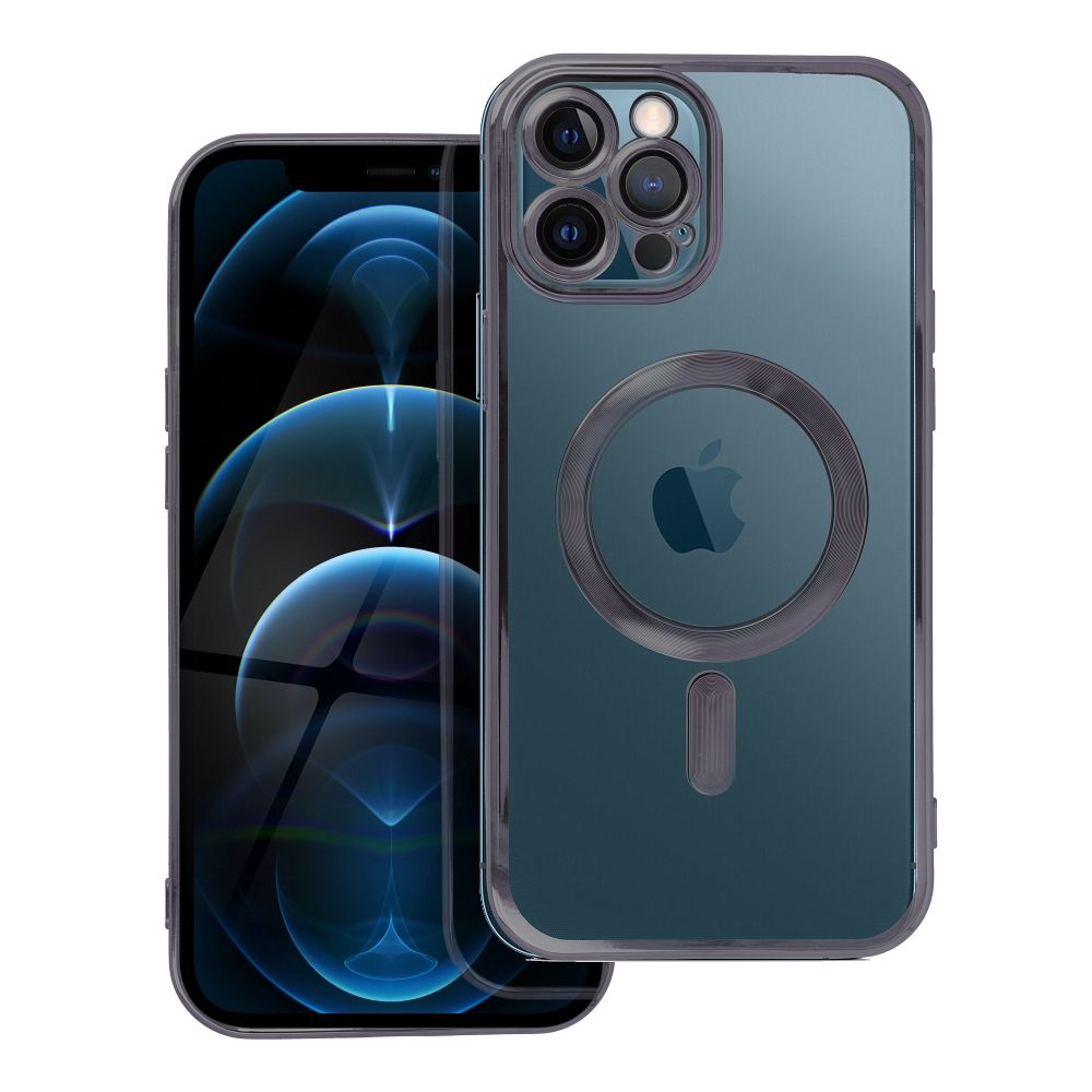 ELECTRO MAG COVER -suojakuori puhelimelle IPHONE 12 Pro Max (m) MagSafe-yhteensopiva - musta