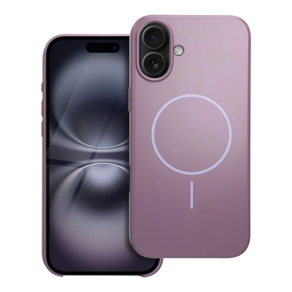 Suojakuori iPhone 16 PLUS:lle Premium Glossy Mag Cover yhteensopiva MagSafe:n ja Camera Control -painikkeen kanssa violetti
