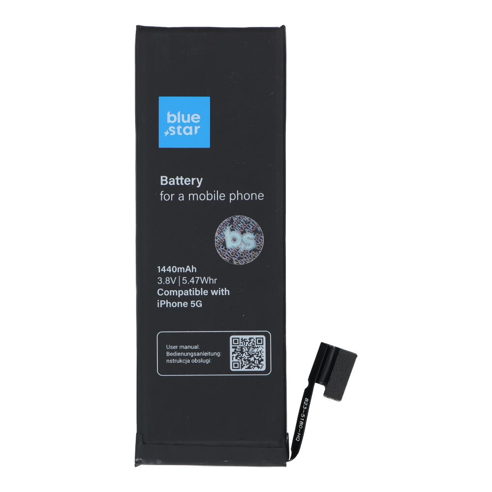 Akku iPhone 5:lle 1440 mAh Blue Star HQ