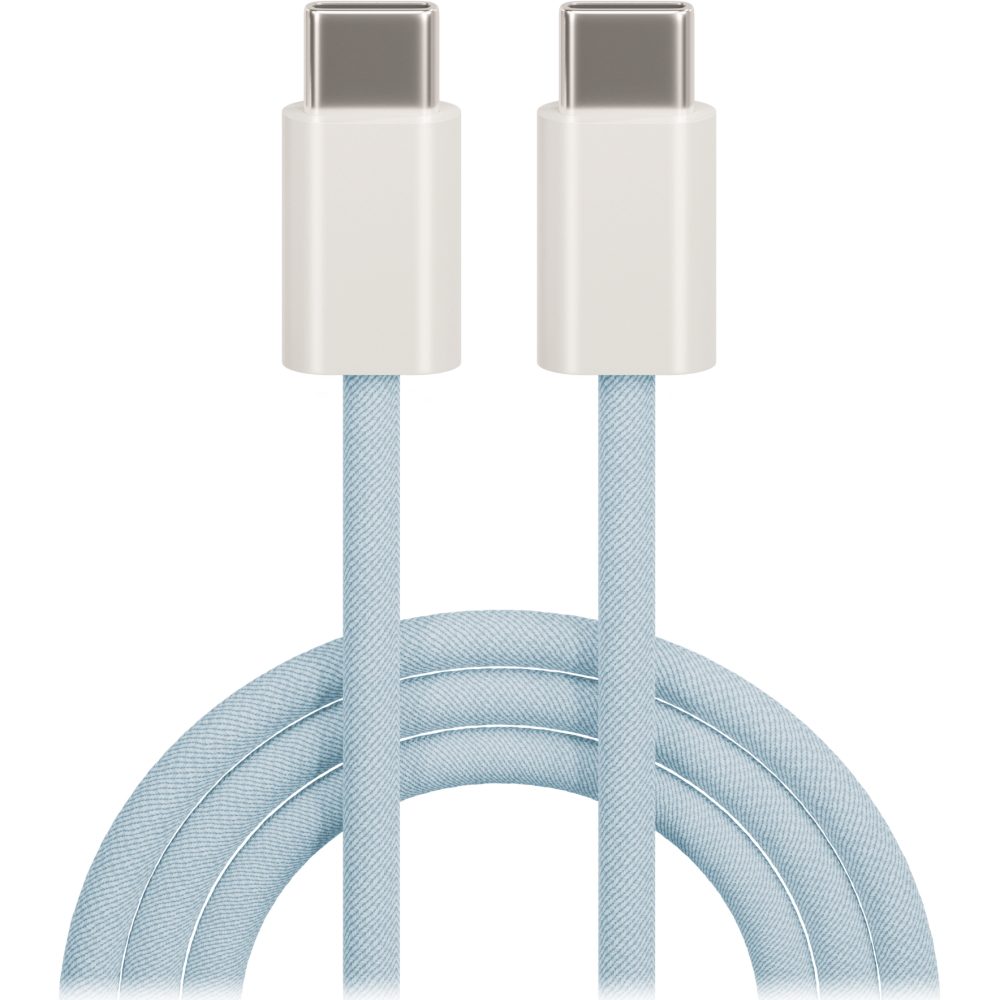 Maxlife MXUC-06 -kaapeli USB-C - USB-C 1,0 m 20W sininen nylon