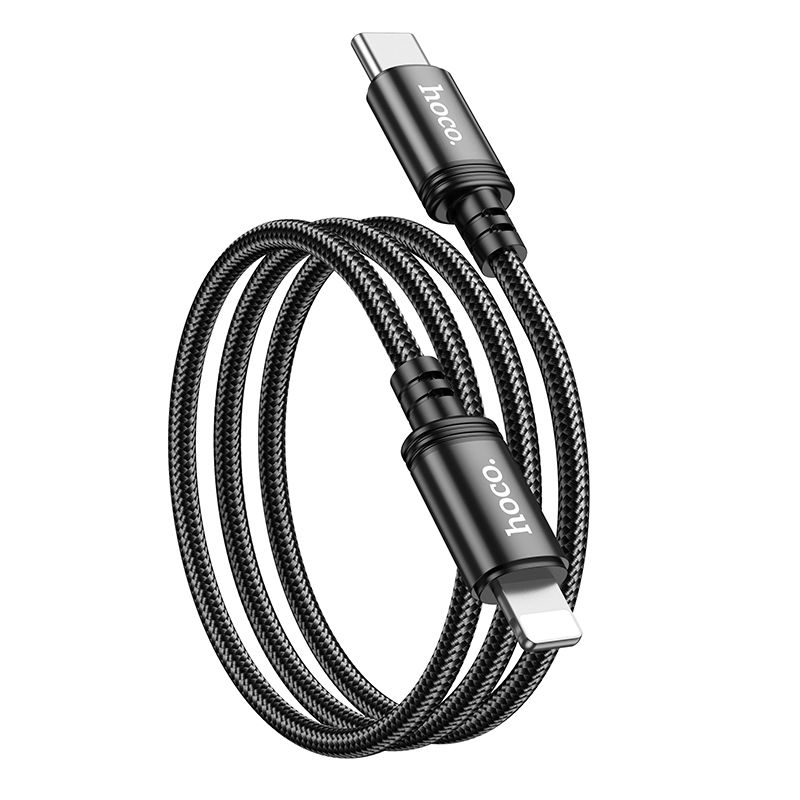 Hoco USB-C - Lightning -kaapeli PD 20W 1 m X89 - musta